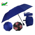 3 fold automatic flower print inside best umbrella for wind